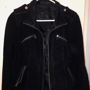 Black suede jacket